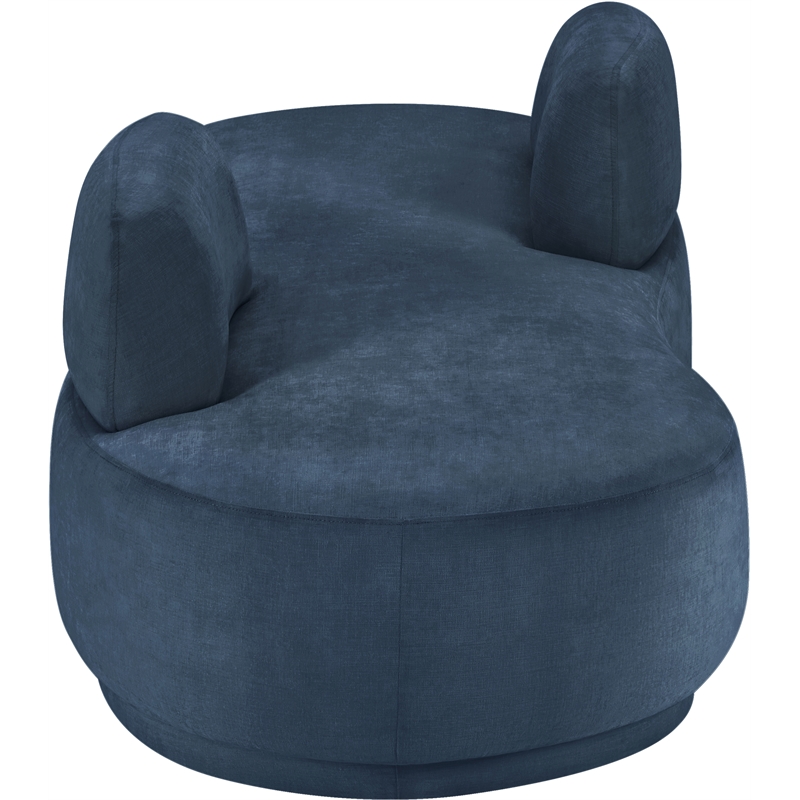 Meridian Furniture Argyle Light Blue Chenille Fabric Chaise/Loveseat