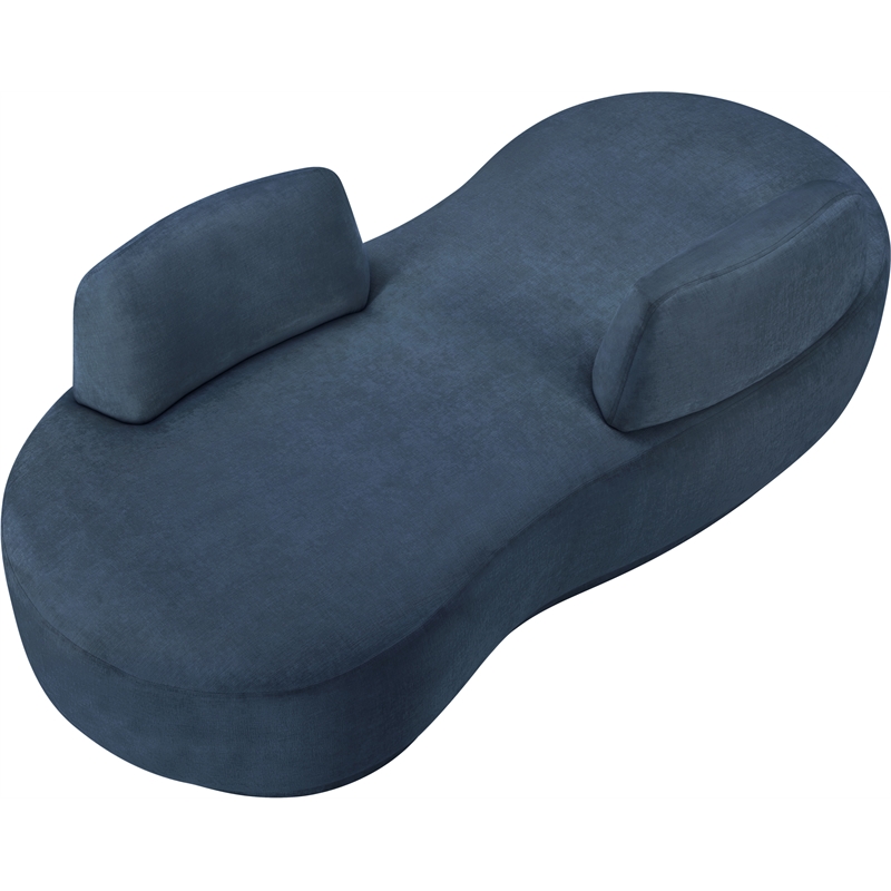 Meridian Furniture Argyle Light Blue Chenille Fabric Chaise/Loveseat