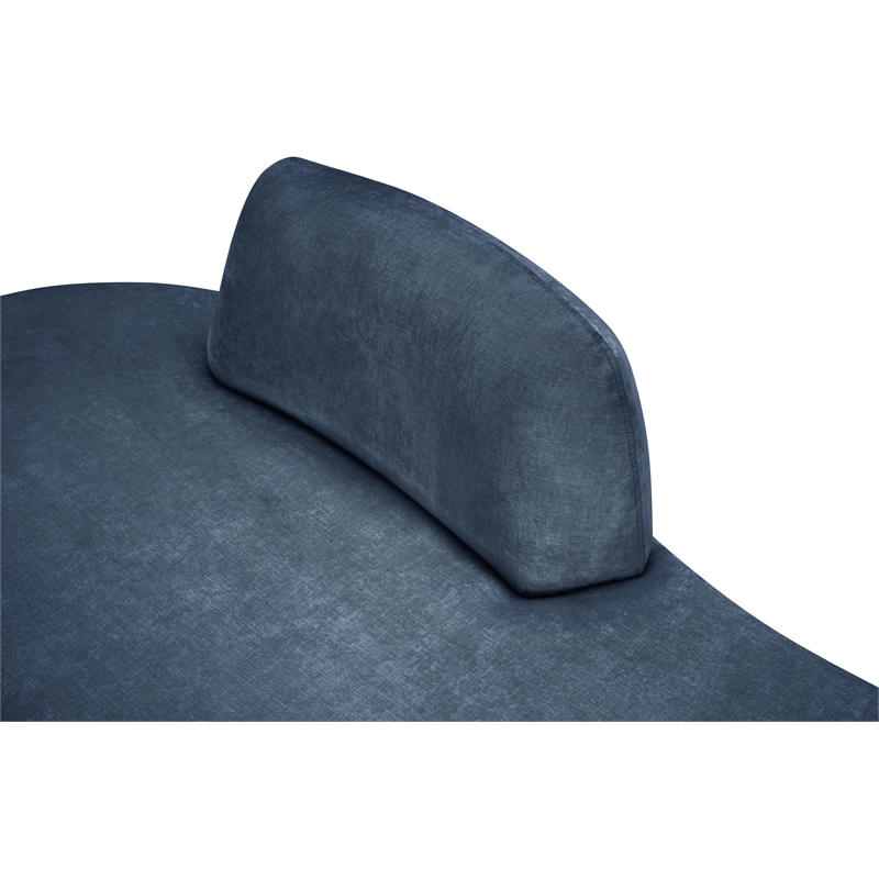 Meridian Furniture Argyle Light Blue Chenille Fabric Chaise/Loveseat