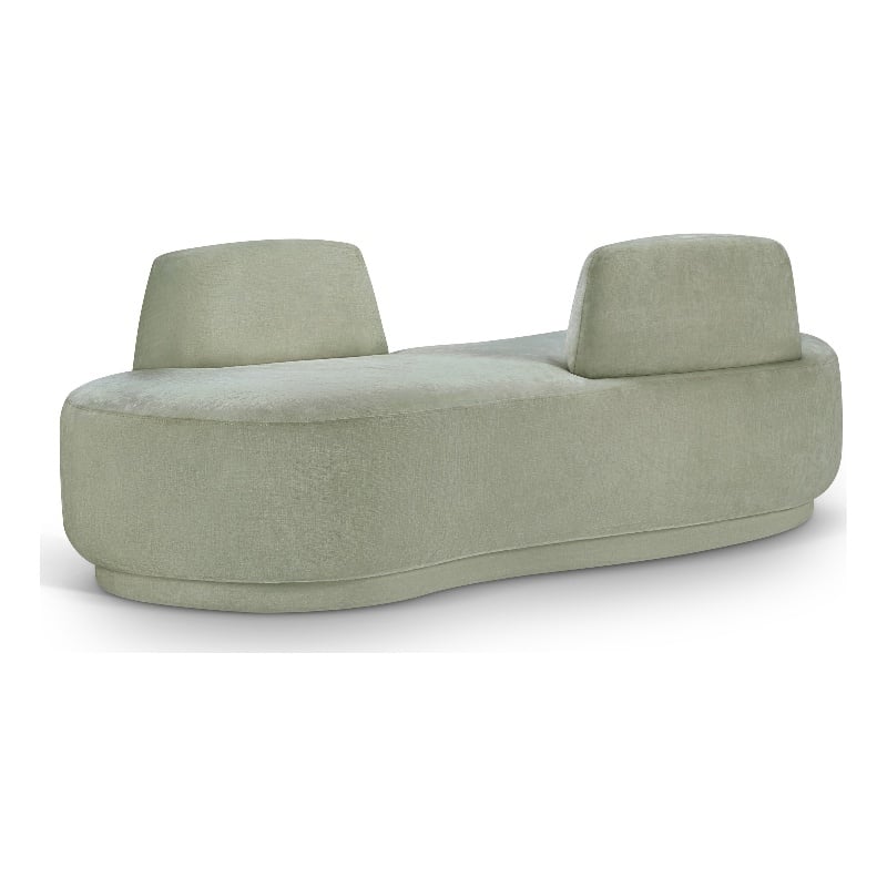Meridian Furniture Argyle Mint Chenille Fabric Chaise/Loveseat
