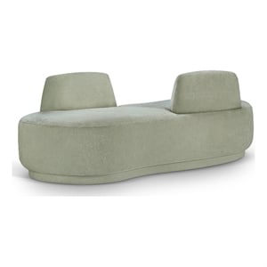 Meridian Furniture Argyle Mint Chenille Fabric Chaise/Loveseat