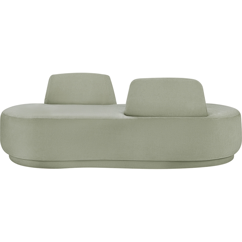 Meridian Furniture Argyle Mint Chenille Fabric Chaise/Loveseat