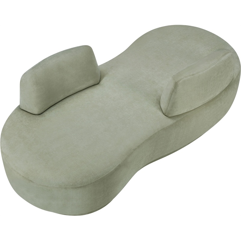 Meridian Furniture Argyle Mint Chenille Fabric Chaise/Loveseat