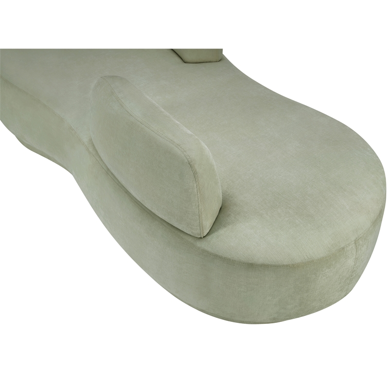 Meridian Furniture Argyle Mint Chenille Fabric Chaise/Loveseat