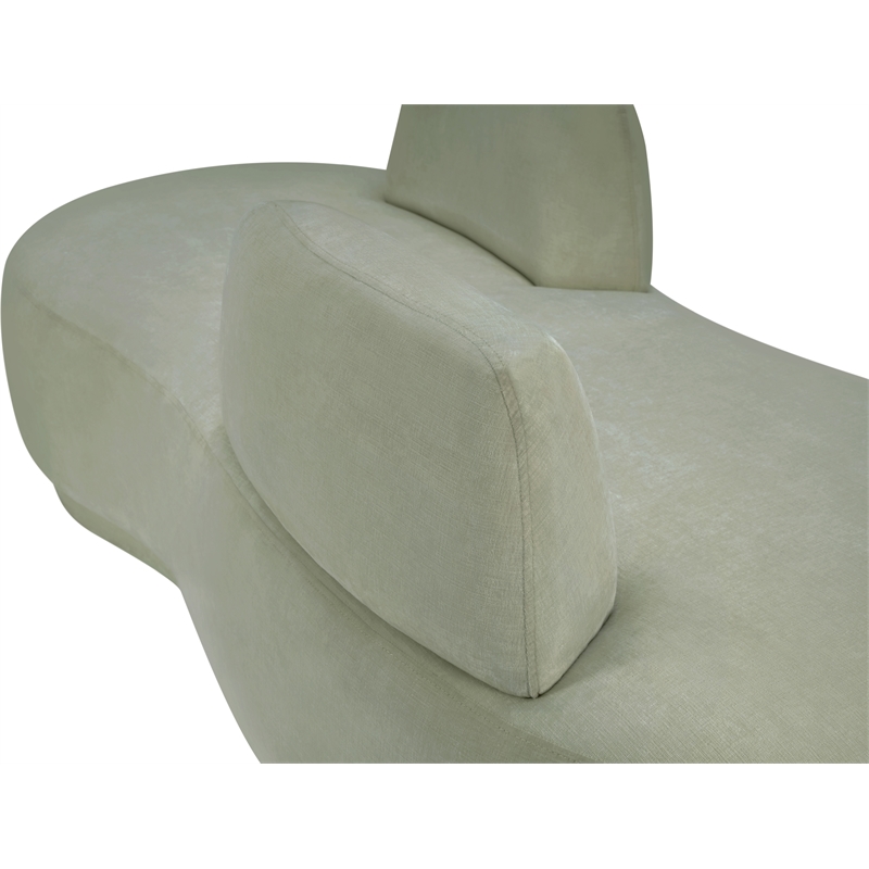 Meridian Furniture Argyle Mint Chenille Fabric Chaise/Loveseat