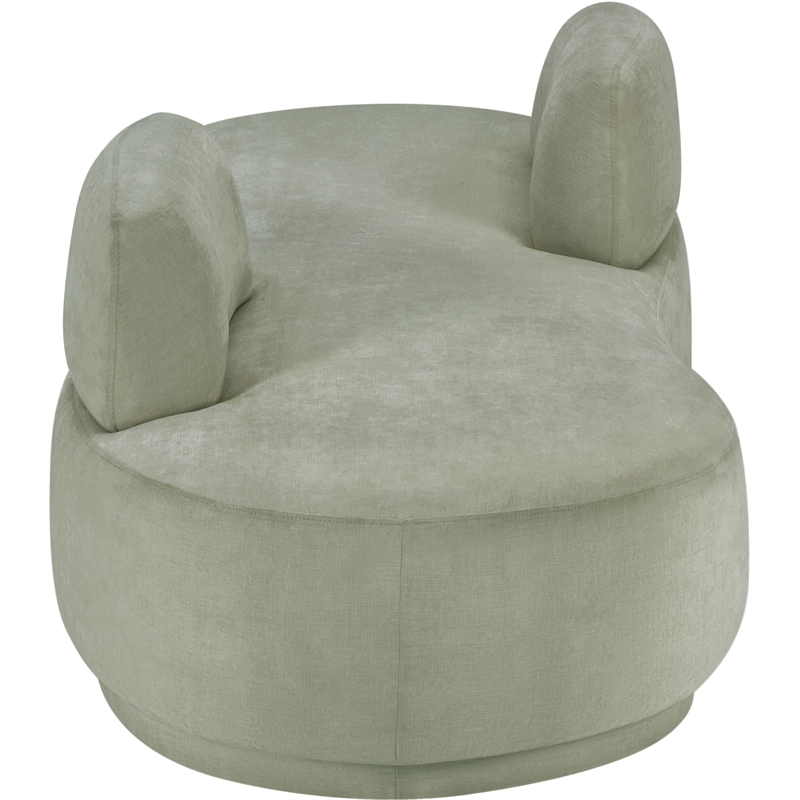 Meridian Furniture Argyle Mint Chenille Fabric Chaise/Loveseat