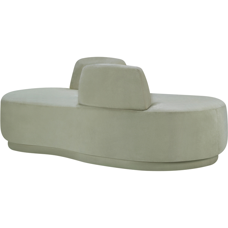 Meridian Furniture Argyle Mint Chenille Fabric Chaise/Loveseat