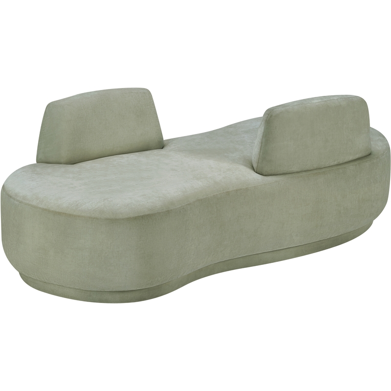 Meridian Furniture Argyle Mint Chenille Fabric Chaise/Loveseat