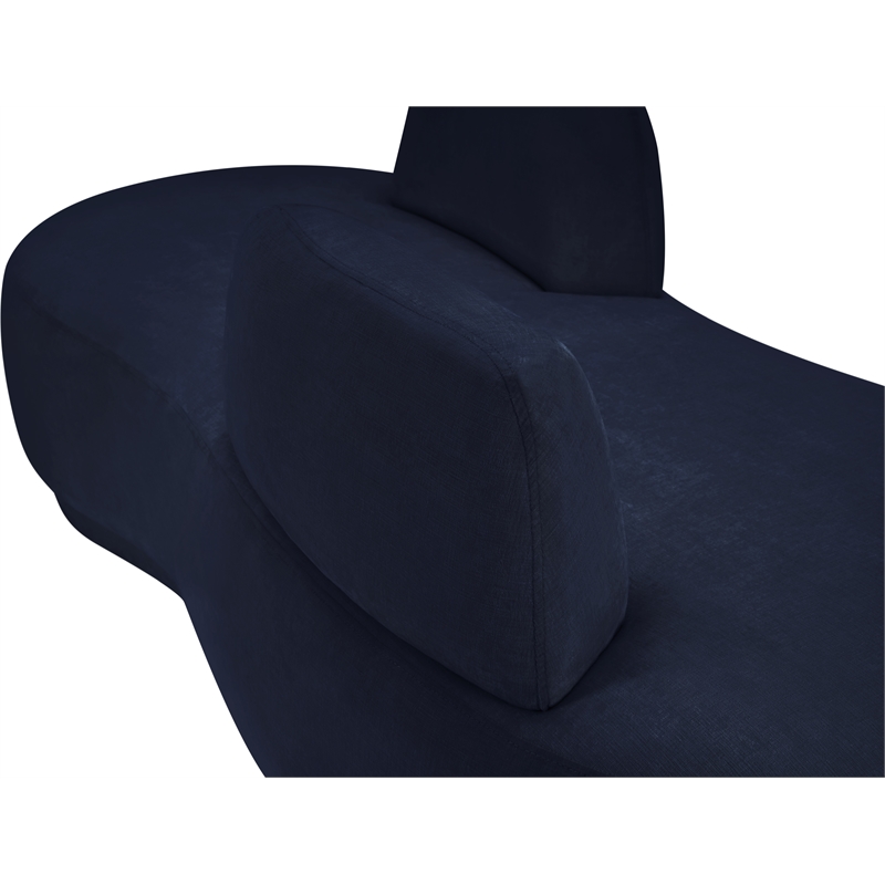Meridian Furniture Argyle Navy Chenille Fabric Chaise/Loveseat