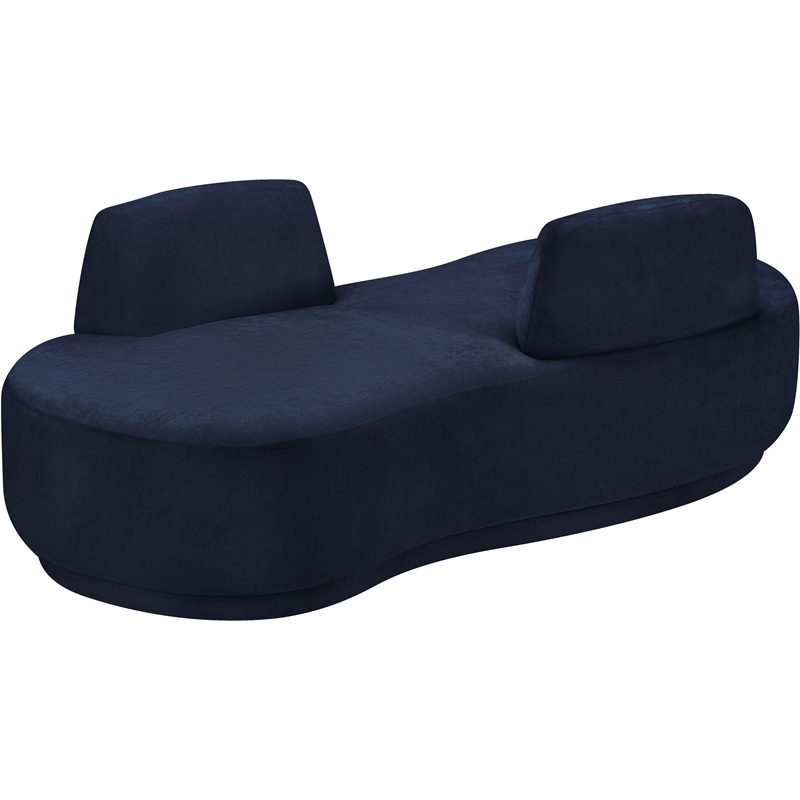 Meridian Furniture Argyle Navy Chenille Fabric Chaise/Loveseat