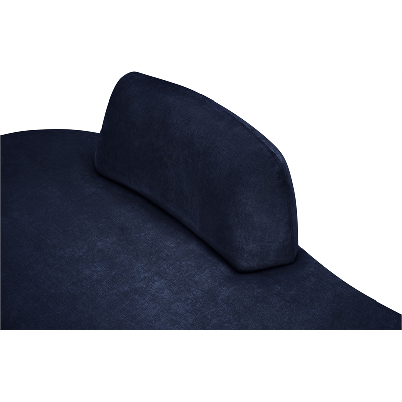 Meridian Furniture Argyle Navy Chenille Fabric Chaise/Loveseat