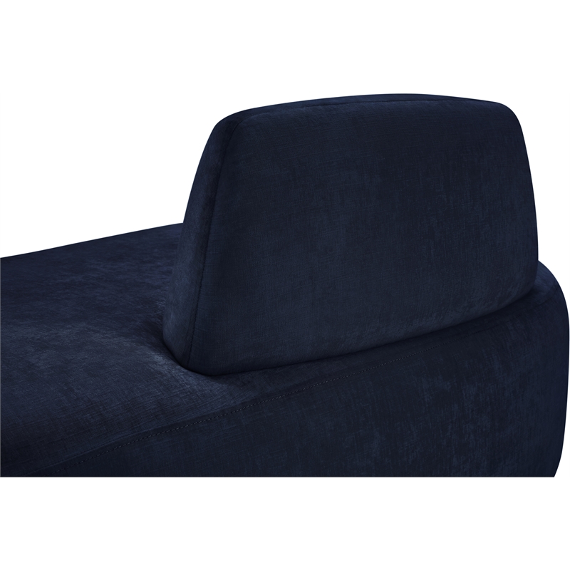 Meridian Furniture Argyle Navy Chenille Fabric Chaise/Loveseat