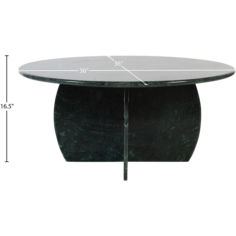 Meridian Furniture Formentera Green Marble Coffee Table
