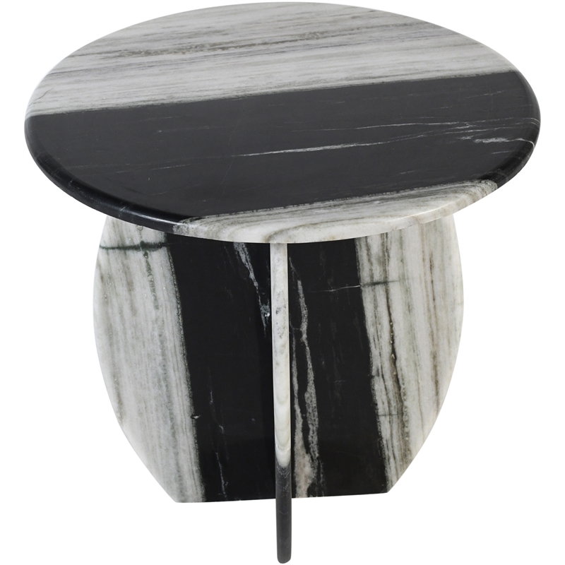 Meridian Furniture Formentera Panda Marble End Table
