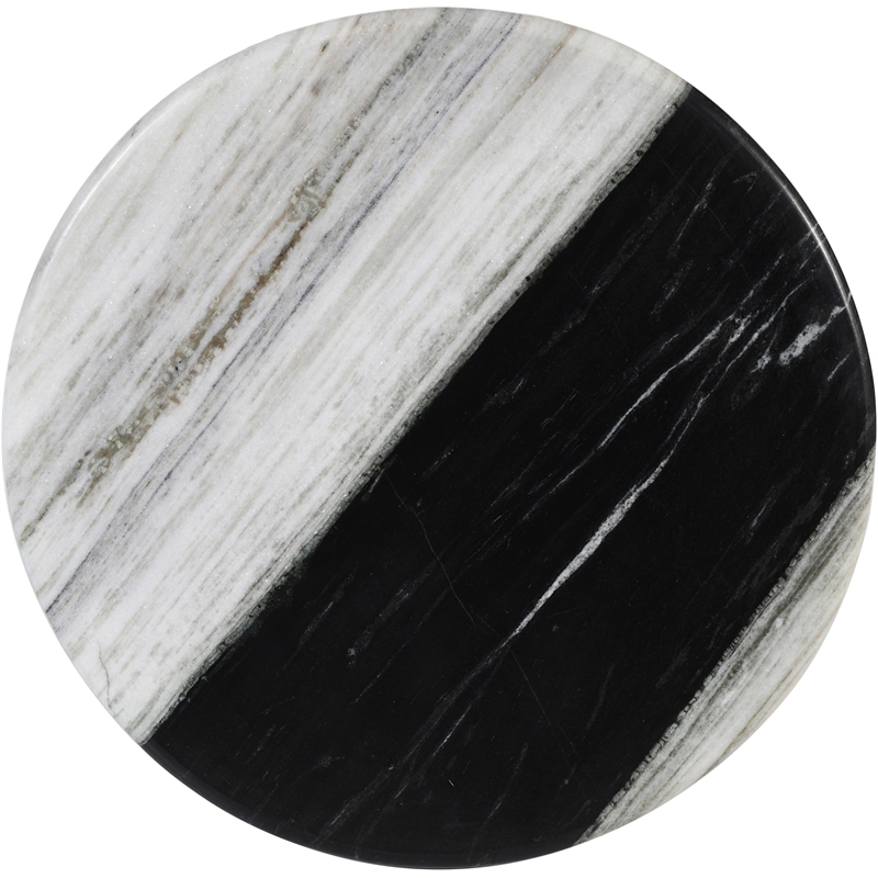 Meridian Furniture Formentera Panda Marble End Table