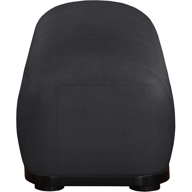 Meridian Furniture Calum Black Chenille Fabric Bench