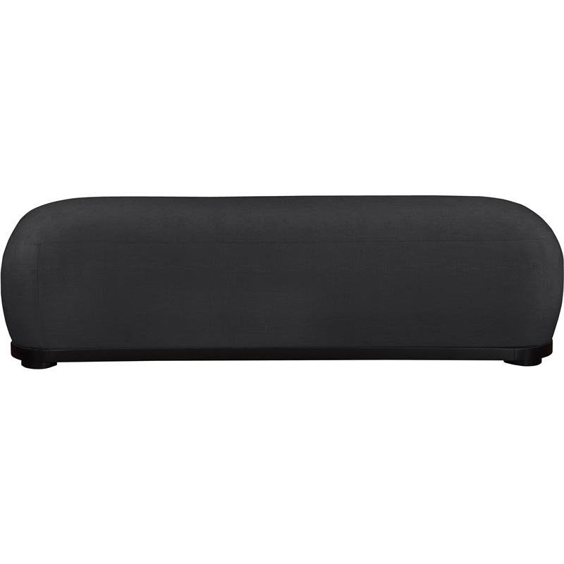 Meridian Furniture Calum Black Chenille Fabric Bench