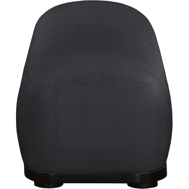 Meridian Furniture Calum Black Chenille Fabric Bench