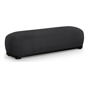 Meridian Furniture Calum Black Chenille Fabric Bench