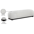 Meridian Furniture Calum Cream Chenille Fabric Bench