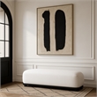 Meridian Furniture Calum Cream Chenille Fabric Bench