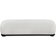 Meridian Furniture Calum Cream Chenille Fabric Bench