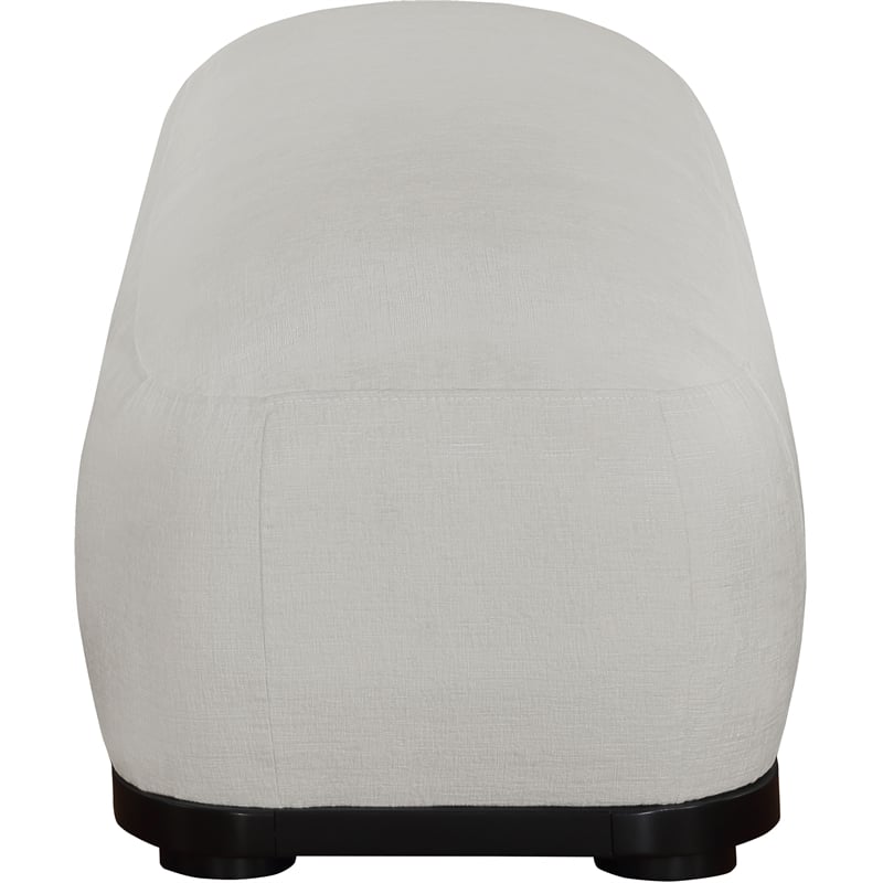 Meridian Furniture Calum Grey Chenille Fabric Bench