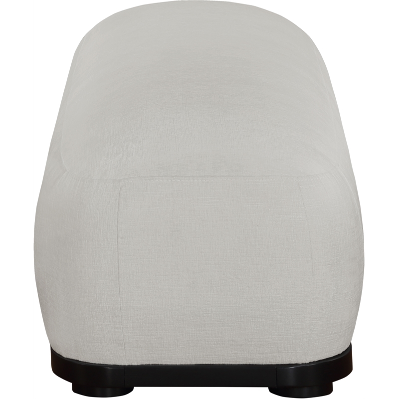 Meridian Furniture Calum Grey Chenille Fabric Bench