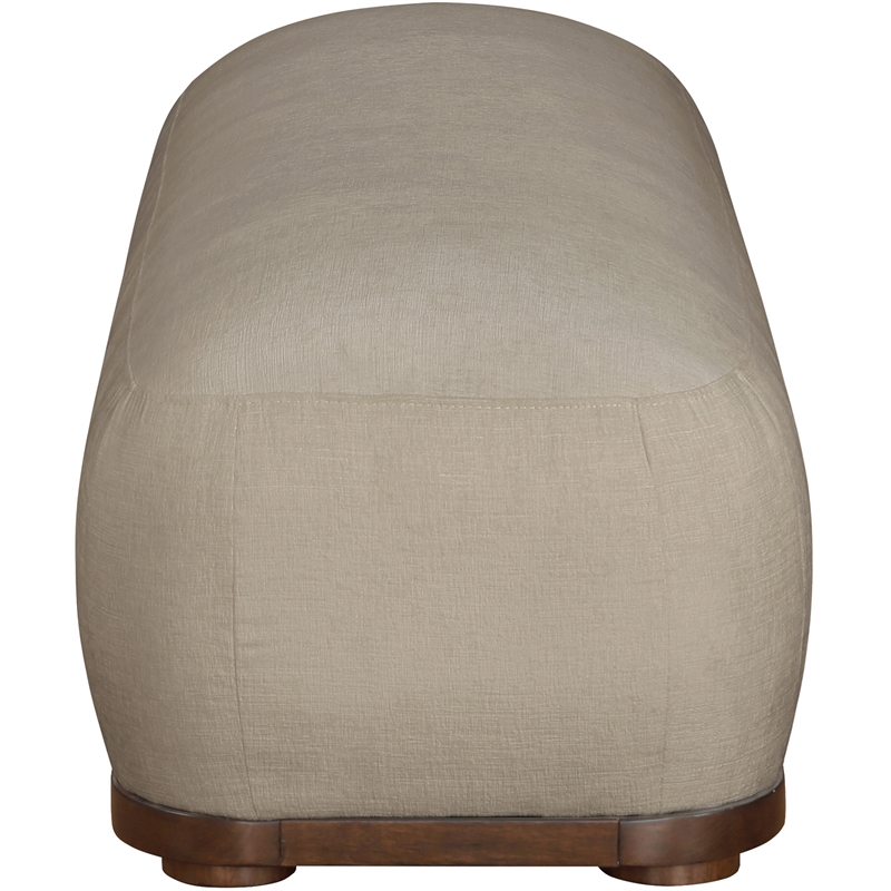 Meridian Furniture Calum Beige Chenille Fabric Bench