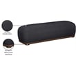 Meridian Furniture Calum Black Chenille Fabric Bench