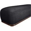 Meridian Furniture Calum Black Chenille Fabric Bench