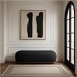 Meridian Furniture Calum Black Chenille Fabric Bench