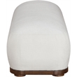 Meridian Furniture Calum Cream Chenille Fabric Bench
