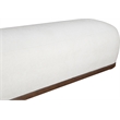 Meridian Furniture Calum Cream Chenille Fabric Bench