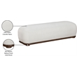 Meridian Furniture Calum Cream Chenille Fabric Bench