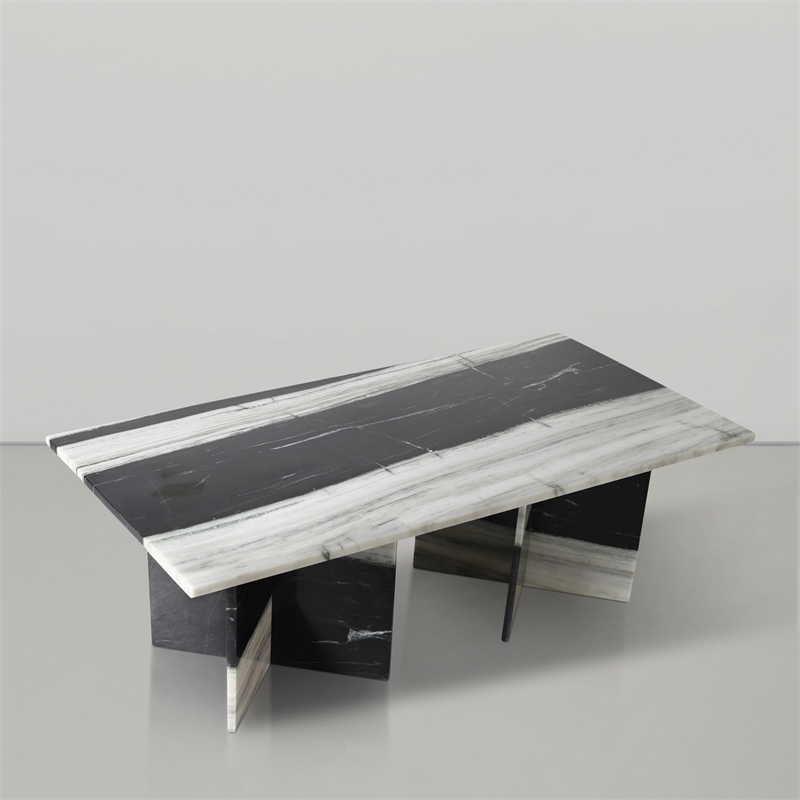 Meridian Furniture Verona Panda Marble Coffee Table