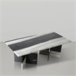 Meridian Furniture Verona Panda Marble Coffee Table