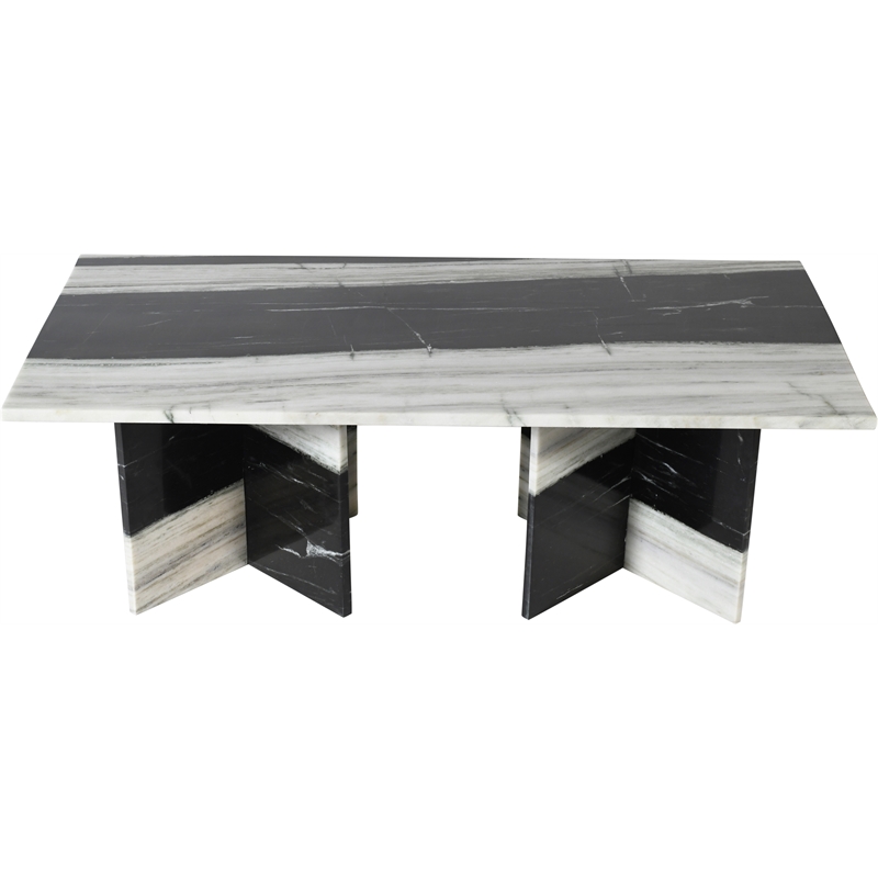 Meridian Furniture Verona Panda Marble Coffee Table