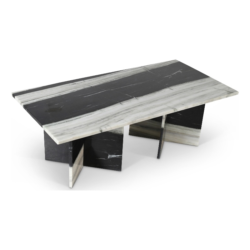 Meridian Furniture Verona Panda Marble Coffee Table