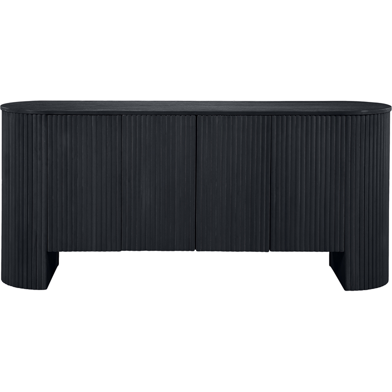 Meridian Furniture Belinda Black Beech Wood and Oak Veneer Sideboard/Buffet