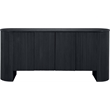 Meridian Furniture Belinda Black Beech Wood and Oak Veneer Sideboard/Buffet