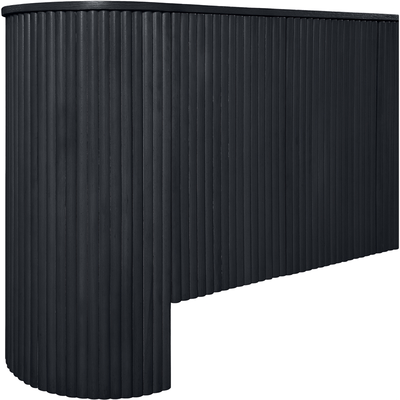 Meridian Furniture Belinda Black Beech Wood and Oak Veneer Sideboard/Buffet