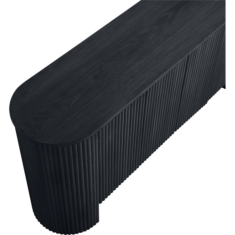 Meridian Furniture Belinda Black Beech Wood and Oak Veneer Sideboard/Buffet