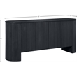 Meridian Furniture Belinda Black Beech Wood and Oak Veneer Sideboard/Buffet