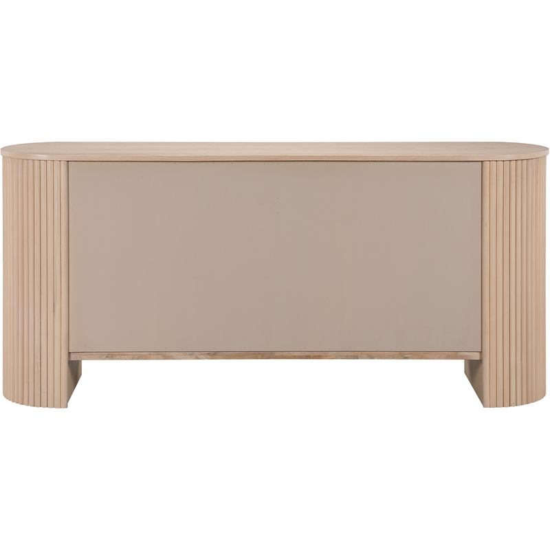 Meridian Furniture Belinda Oak Beech Wood and Oak Veneer Sideboard/Buffet