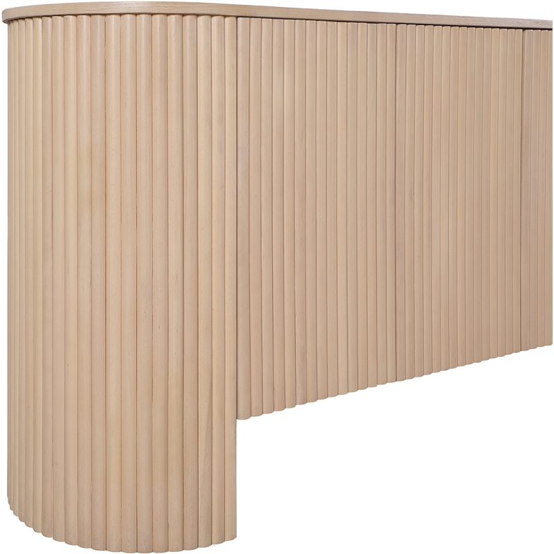 Meridian Furniture Belinda Oak Beech Wood and Oak Veneer Sideboard/Buffet