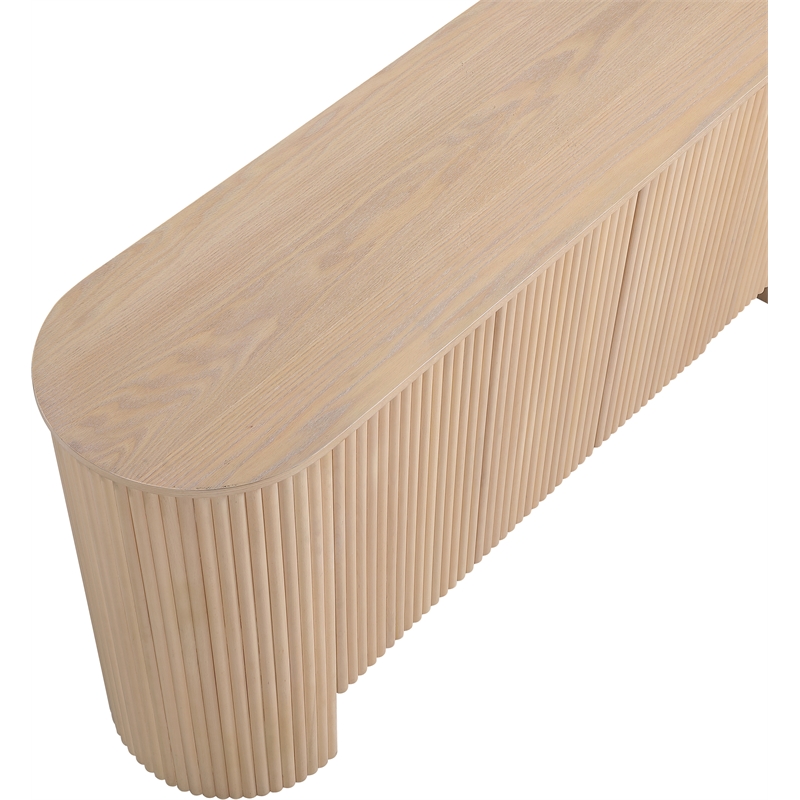 Meridian Furniture Belinda Oak Beech Wood and Oak Veneer Sideboard/Buffet