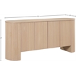 Meridian Furniture Belinda Oak Beech Wood and Oak Veneer Sideboard/Buffet