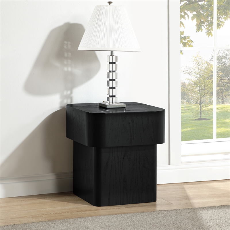 Meridian Furniture Oakmont Black Oak Veneer End Table