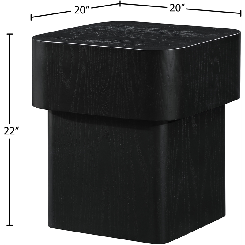 Meridian Furniture Oakmont Black Oak Veneer End Table